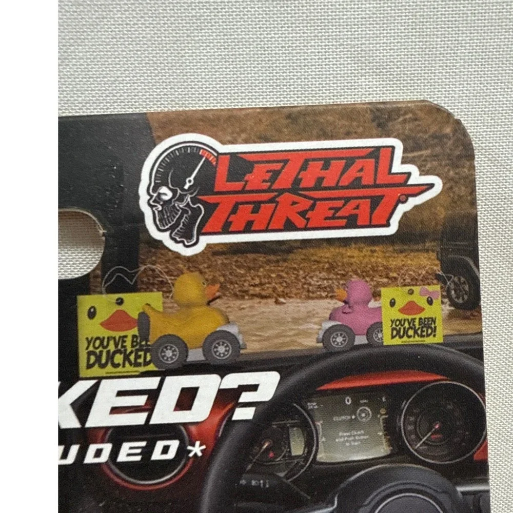 Lethal Threat Gettin Ducked Jeep Dashboard Rubber Ducks 2pk Yellow Purple